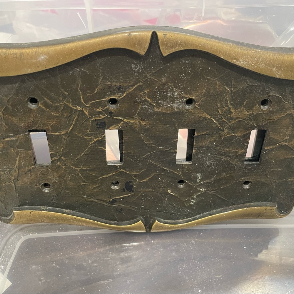 Vintage Amerock Carriage House, Brass wall plates
